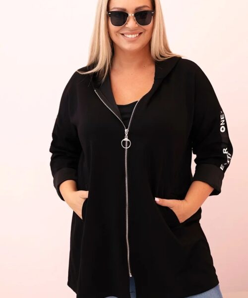 naiste dressipluus - must