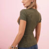 Naiste pluus – khaki - Thumbnail Image 4